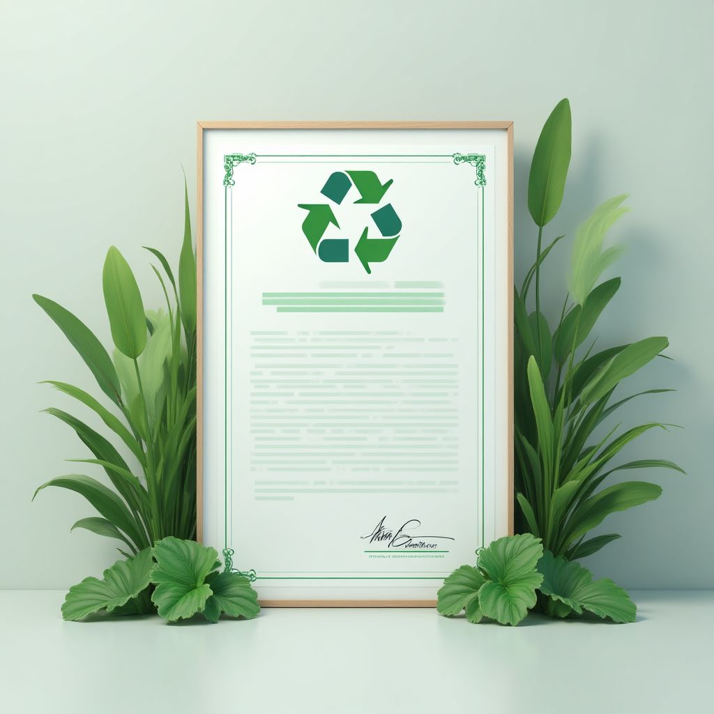 Umweltschutz-Zertifikat