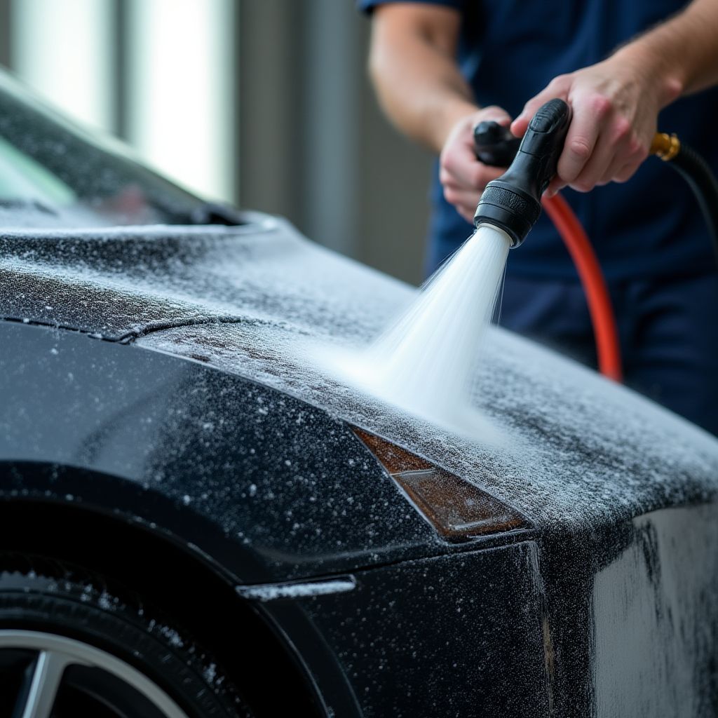 Außenreinigung eines Autos